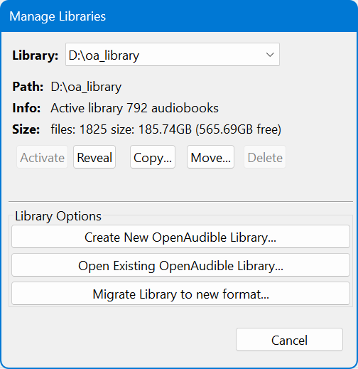 manage libraries